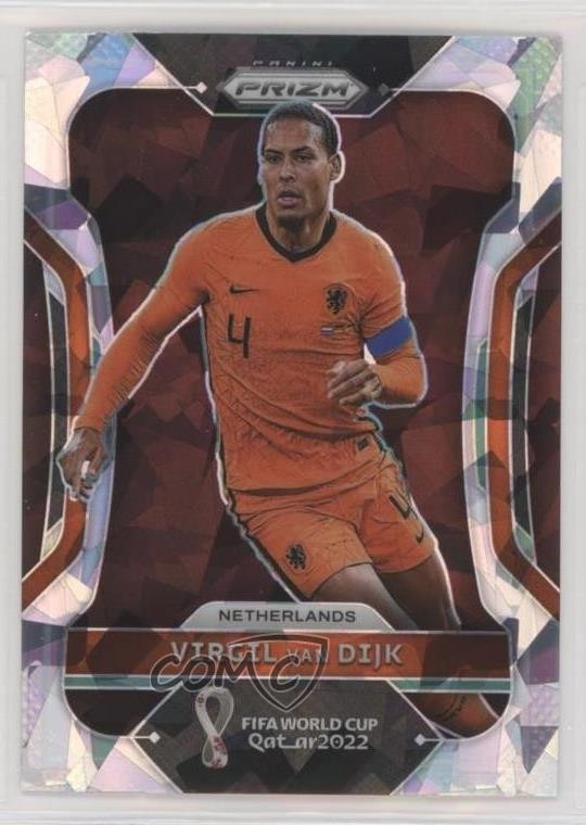 2022 Panini Prizm World Cup Qatar Ice Prizm Virgil Van Dijk #163 5b1
