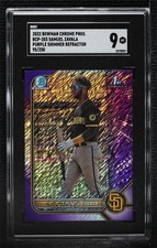 2022 Bowman Chrome Prospects Purple Shimmer Refractor Samuel Zavala SGC 9 09an