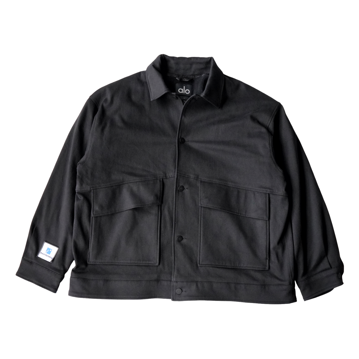 Alo Yoga Jacket Unisex One Up Large Black Boxy Oversized Men Women