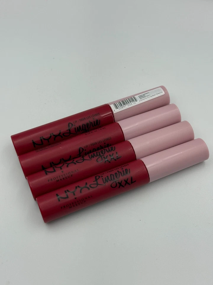 (PAQUETE DE 4) NYX Lencería Labial Maquillaje Profesional XXL Lápiz Labial Líquido Mate STAMINA Foto 4 de 4