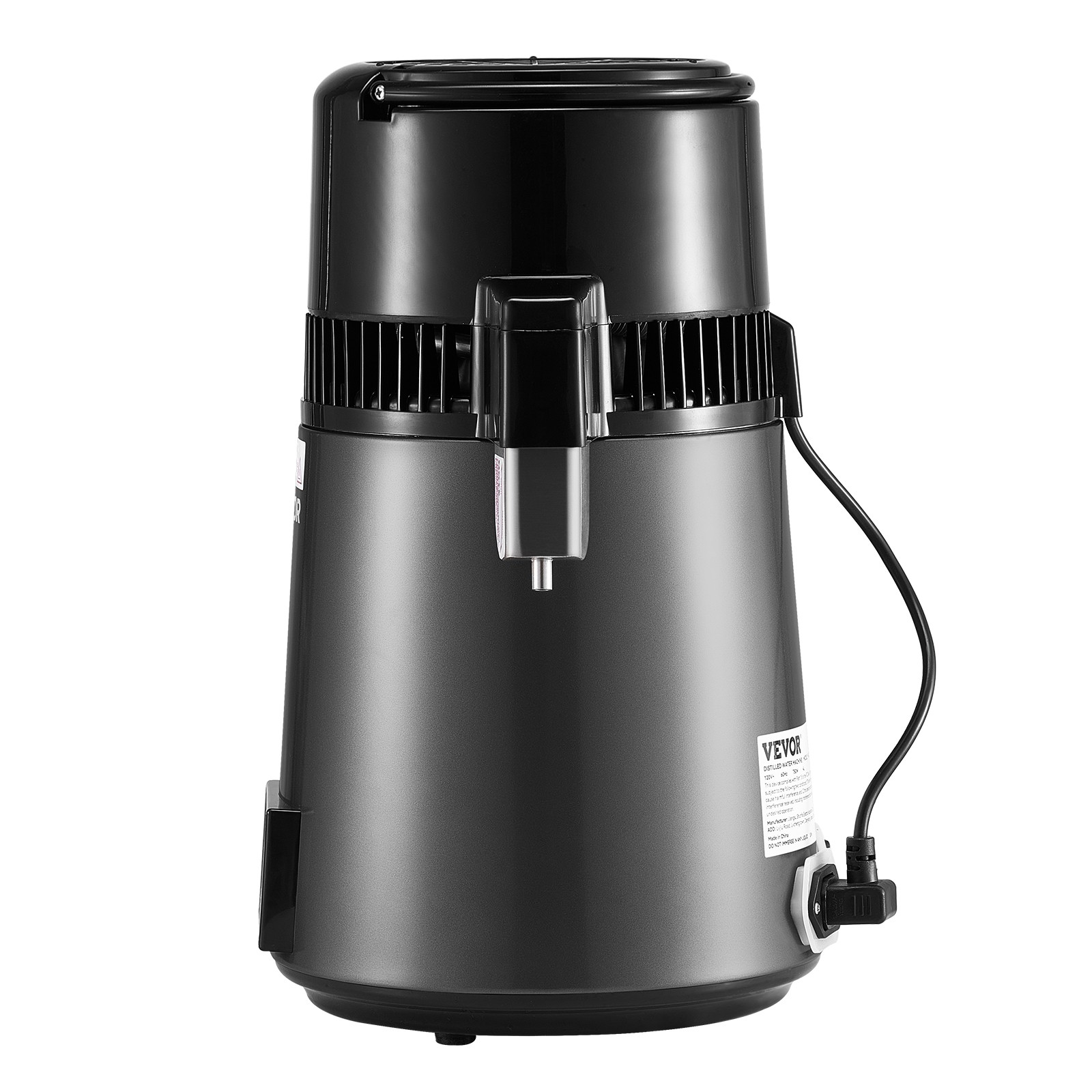 VEVOR 4L Water Distiller Home Countertop Purifier Machine 1750W Stainless Steel
