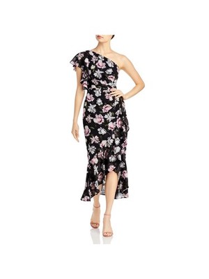 AQUA FORMAL Womens Black Boning In Bodice Flutter Sleeve Maxi Dress 0 | eBay