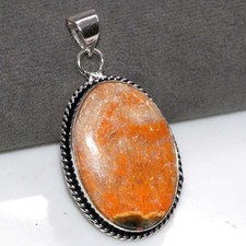 Pretty Bumble Bee Jasper 925 Silver Plated Pendant 1.9