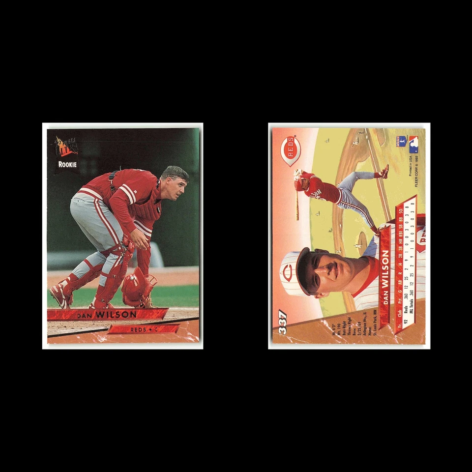Dan Wilson #337 1993 Fleer Ultra Cincinnati Reds Baseball Card MLB NM - Image 3 of 3