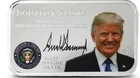 DONALD TRUMP .999 10oz Silver Bar Painted with Signature & Pres Seal