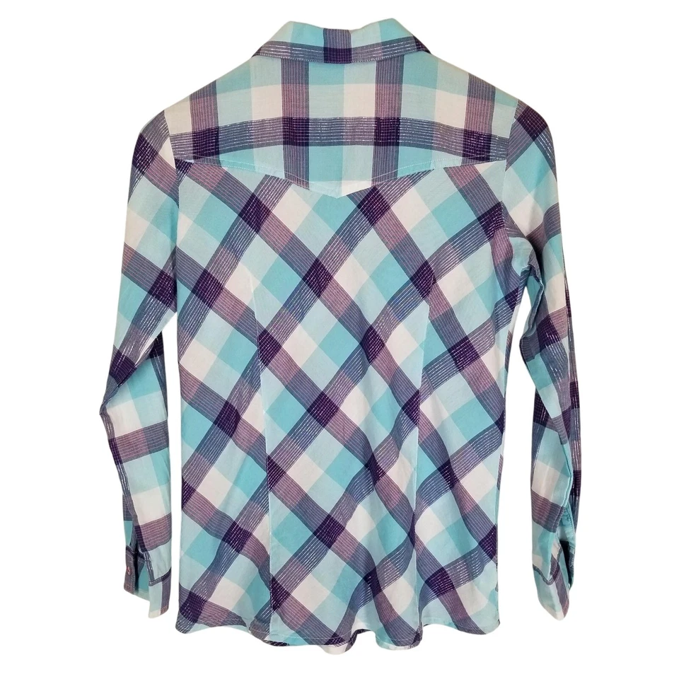 Cruel Girl Women's XXL 14/16 Plaid Western Button Up Shirt Long Sleeve Cowgirl - Image 2 of 4