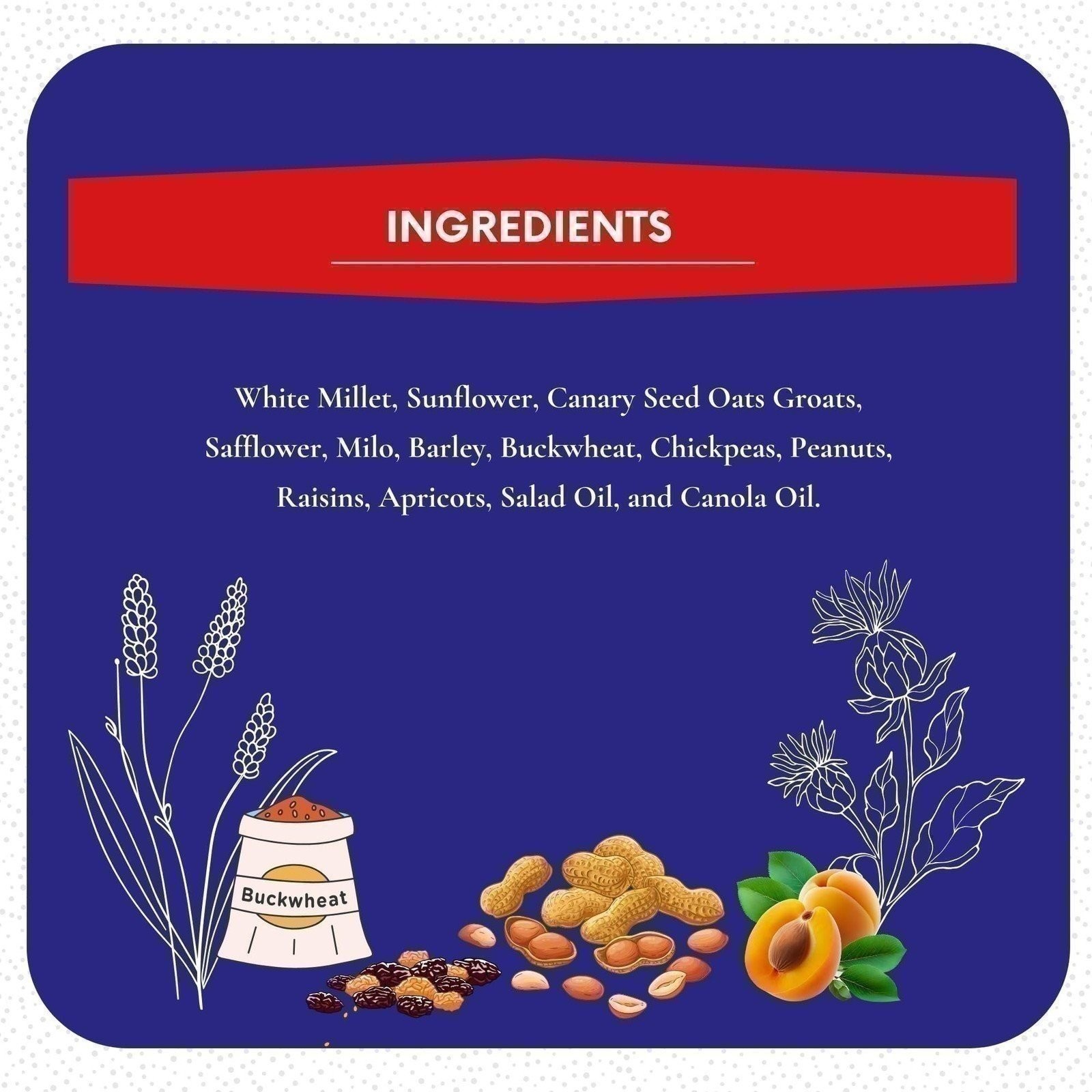 ABBA 3400 Wholesome Conure & Cockatiel Blend Bird Food &ndash; 5 lb Bag