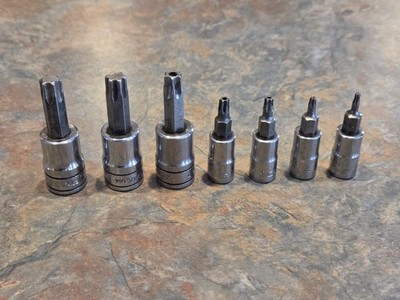 Snap-On 7 Pc. Torx Bit Sockets T50 T47 T45 T25 T20 T10 T8 - USA