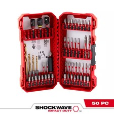 Milwaukee SHOCKWAVE Impact Duty Alloy Steel Screw Driver Drill Bit Set 50-Piece