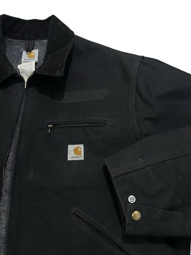 Vintage Black Carhartt Detroit Jacket J01 Size 48 Blanket Lined by Carhartt, Size 48, $125 - Photo 4