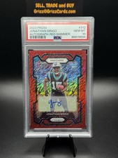 Jonathan Mingo 2023 Prizm #312 Red Shimmer Auto RC 03/35 PSA 10 Panthers
