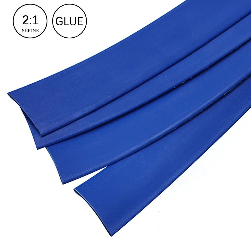 Salipt Blue Heat Shrink Tubing - 2 Inch ID (50mm), 2:1 Ratio, 10 Feet Length, Polyolefin