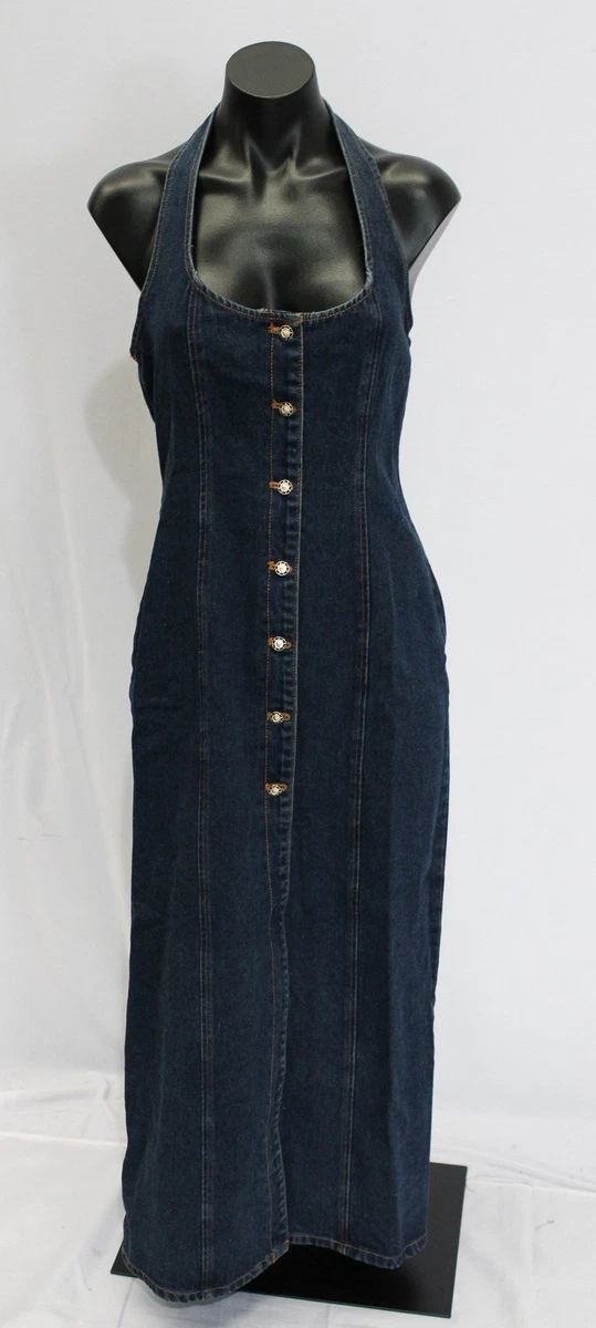 white christmas dresses Laura Denim Maxi Dress main image 0