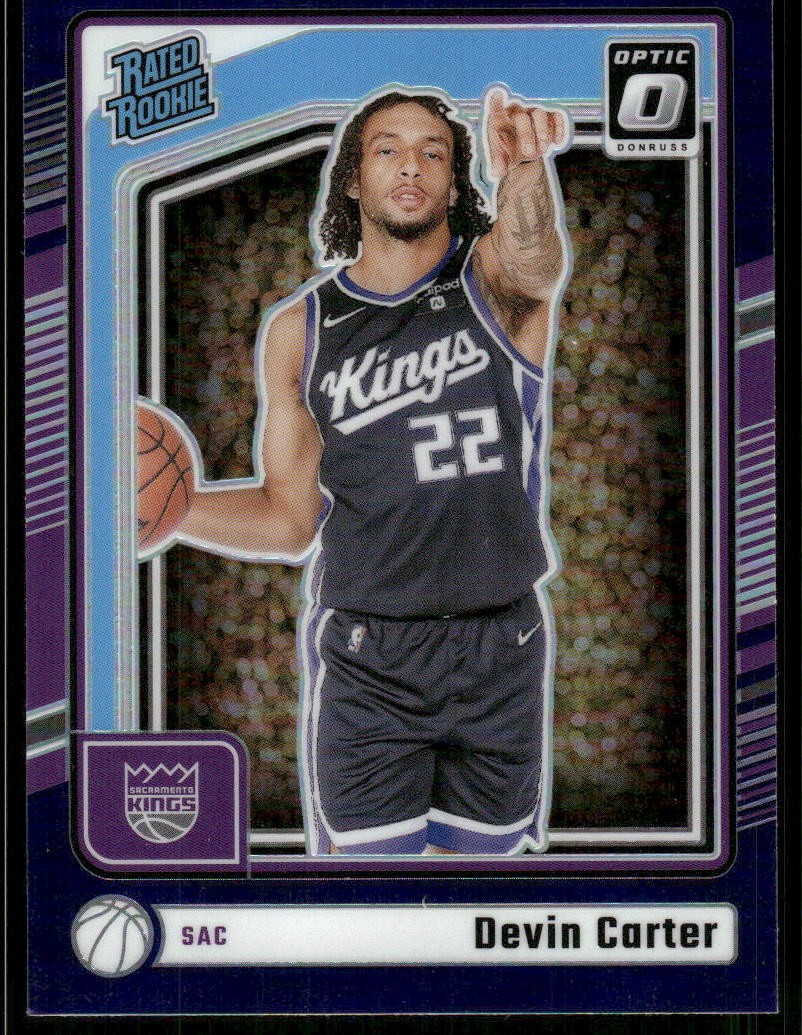 2024-25 Donruss Optic #290 Devin Carter Purple