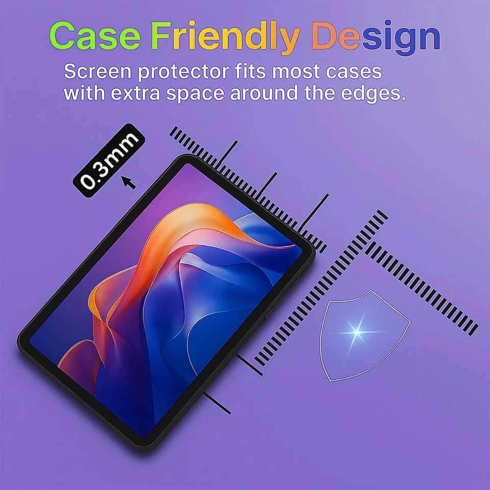 2Pack Tempered Glass Screen Protector For Xiaomi  Redmi Pad 2 (11'') Tablet 2025 - Image 3 of 4