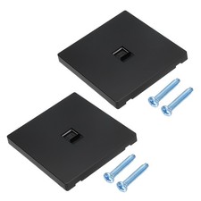 2 Pcs RJ45 Socket, CAT6 Ethernet Socket Wall Plate, 90 x 86mm, Black