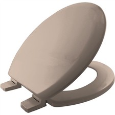 Traditional Toilet Seat Cream Bathroom Round Bottom Fix Wood Bemis
