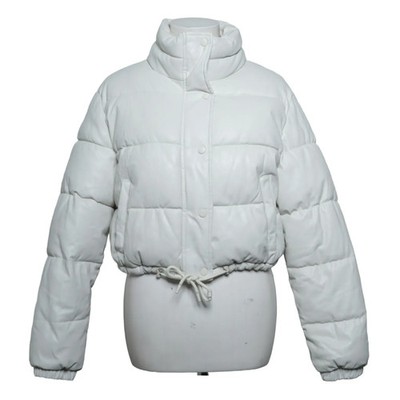Bershka, Winterjacke, Damen, Größe: M, Weiß, Polyester/Polyurethan #Emj