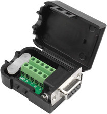 D-SUB DB9 Female Breakout Connector to Screw Wiring Terminal Signal Module RS232