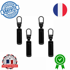 Tirette Fermeture Éclair Métallique Amovible - Lot de 4 pour Réparation Élégante