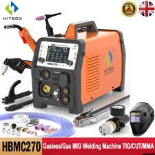 200A 6in1 Gas/Gasless MIG Welder HF TIG/MIG/MMA/Cut Plasma Cutting Machine Combo