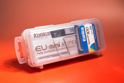 Konica EU-mini SUPER 35mm Film Camera with box and papers