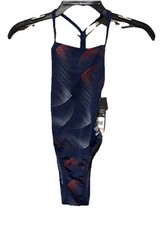 SPEEDO Girls 22 Endurance Red/White/Blue One Piece Swim Suit Racing Cut 84 NWT