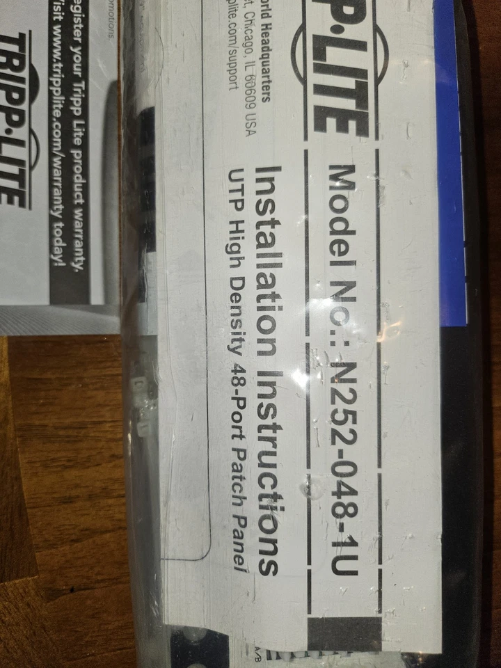 Tripp Lite 48-Port Cat6 Patch Panel N252-048 NEW IN BOX - Image 3 of 3