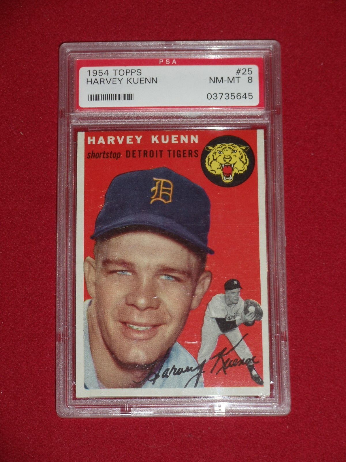 1954 Topps Harvey Kuenn PSA 8 NM-MT #25 Great Color Amazing Card See Others!
