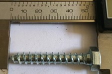 23 M8 55mm HEX HEXAGON HEAD WOOD SCREW COACH SCREWS BOLTS ZINC PLATED ALL LENGTH