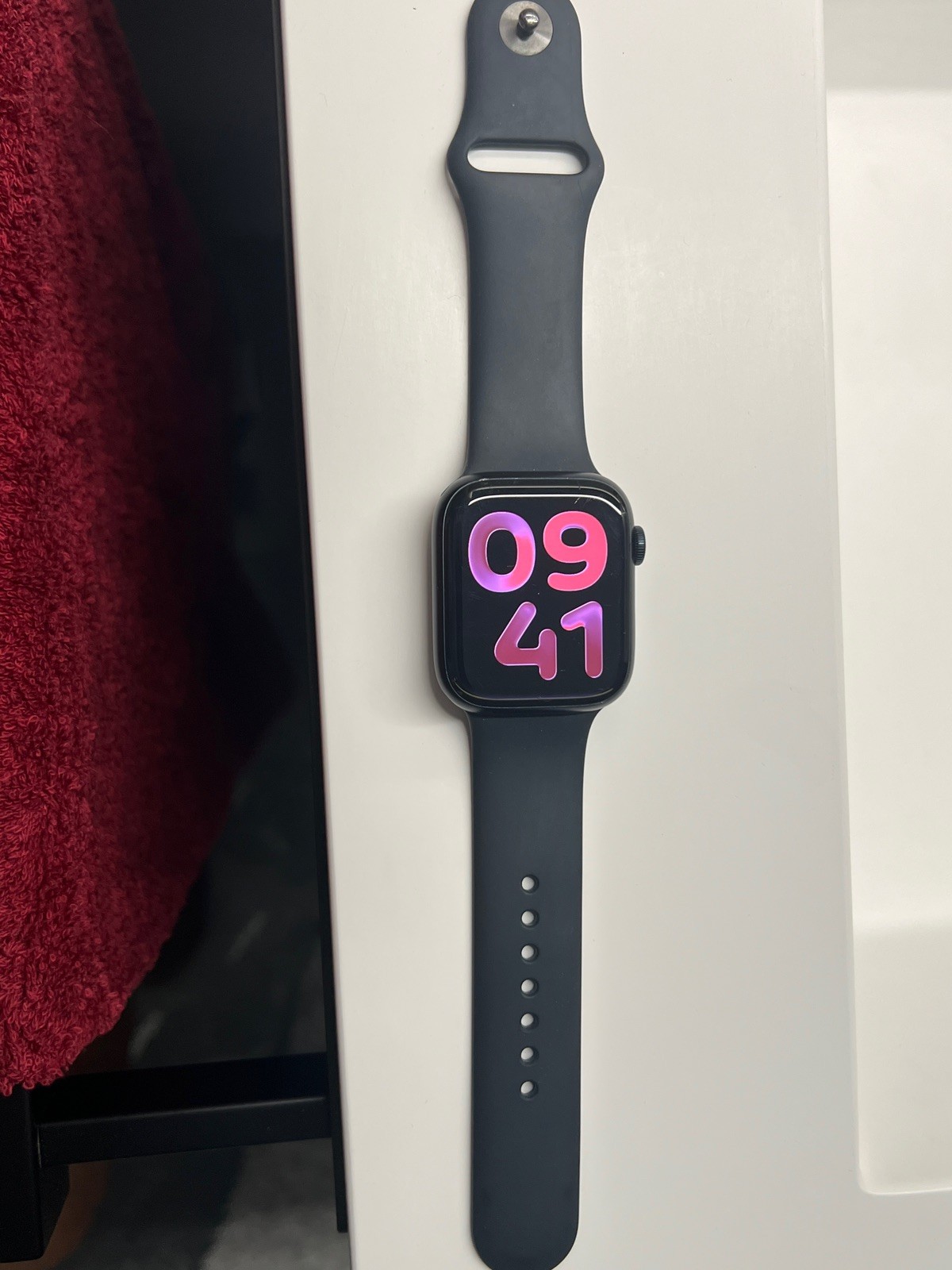 Apple Watch Series 8 45mm nero con cinturino silicone nero, iOS