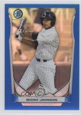 2014 Bowman Prospects Chrome Blue Refractor 48/250 Micah Johnson #BCP26 3w8