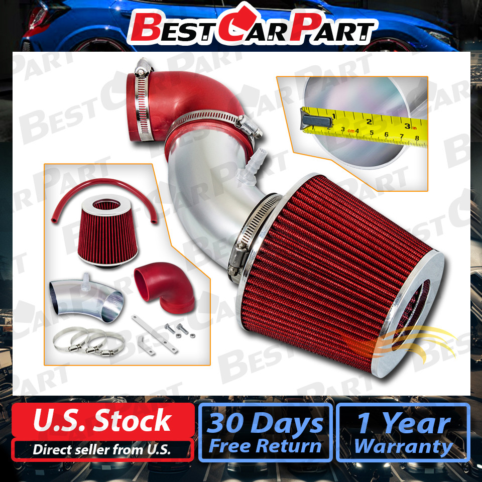 BCP RED 06-08 Honda FIT JAZZ 1.5 1.5L L4 Air Intake Racing System + Filter
