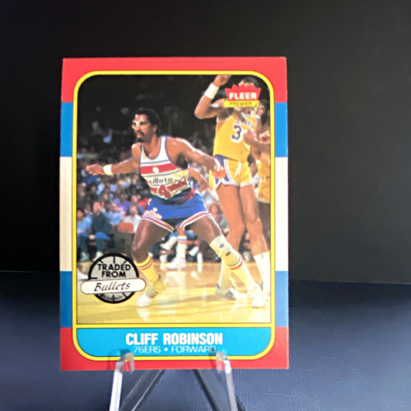 Fleer 1986-87 Cliff Robinson #93 Traded Philadelphia 76ers/Washington Bullets