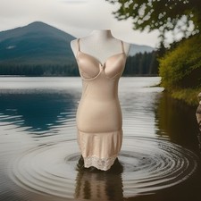 Red Hot Spanx Shaping Slip Sz XL Shapewear Beige Smooth Form Fitting Padded