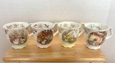 Lot of 4 Royal Doulton Brambly Hedge Beaker Mugs   All Seasons   EUC 