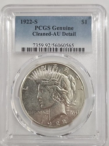 1922-S Silver Peace Dollar PCGS AU Detail