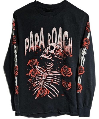 Papa Roach I Tear My Heart Open Skull Roses Long Sleeve Rise Of The  30''c × 25''L