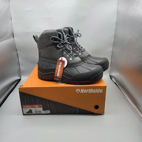 Northside Glacier Peak Cold Weather Boots Mens 10 Gray Black Insulated Snow NEW