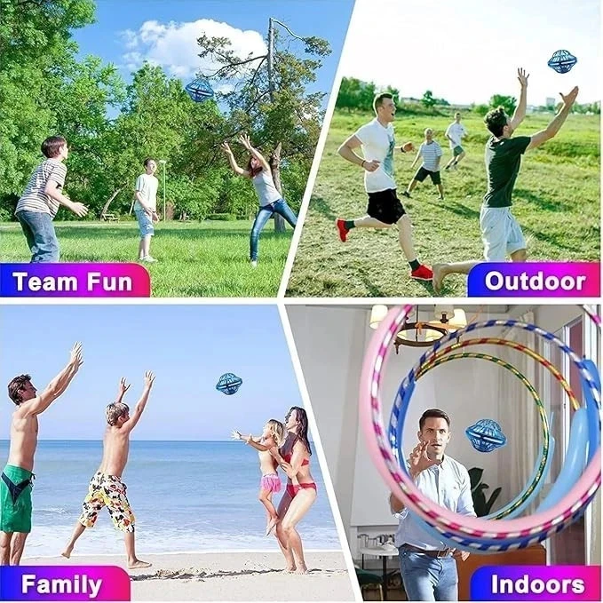 2x Pro Flying Ball Space Orb Magic Mini Drone UFO LED Boomerang Toy Kids Gift - Image 2 of 4