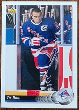 1992-93 UPPER DECK TIE DOMI NEW YORK RANGERS CARD #99 NM/MT