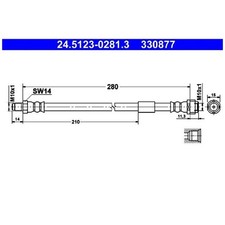 2x Bremsschlauch hinten für Mercedes E-Klasse W210 S210 S-Klasse C140 id26302
