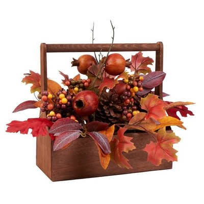 Fensterkasten Kunstblumen Pflanzen Herbst Herbst Balkon Tisch Veranda Deko