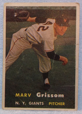 1957 Topps Marv Grissom Baseball Trading Card (#216)