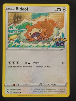 Pokémon Bidoof 059/078   Pokémon GO   Englisch   PL