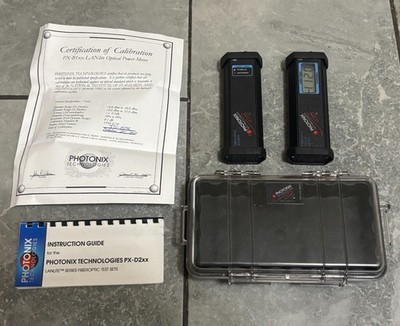 Photonix Fiber Optic Power Meter & Fiber Optic Source PX-B100 & PX-C100 w/ case