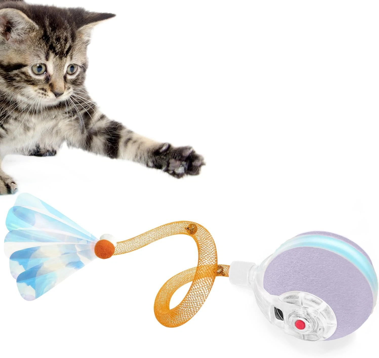 Interactive Cat Toys Ball for Indoor Cats,[Newly Upgraded] Agile Moving Cat Ball