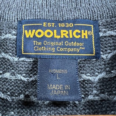 Woolrich Sweater Vest Womens Large Gray Fair Isle Zip Front Knit