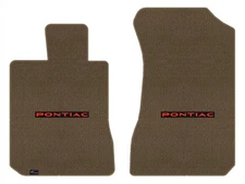 Lloyd Velourtex Front Carpet Mats for '09 Pontiac G3 w/Red on Black Pontiac Logo