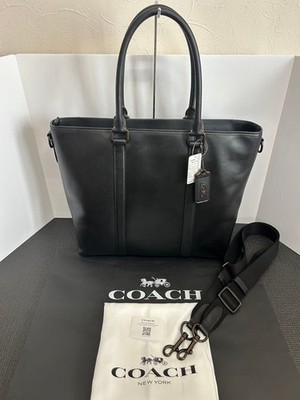 COACH Metropolitan Tote 55564 Black Leather Business Bag Briefcase